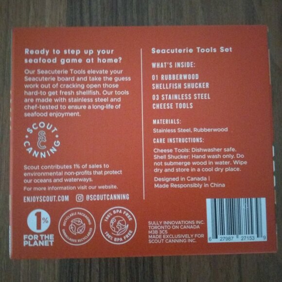 Seacuterie Tools Set of 4 Seafood charcuterie Tools Brand New in Box - Picture 2 of 2